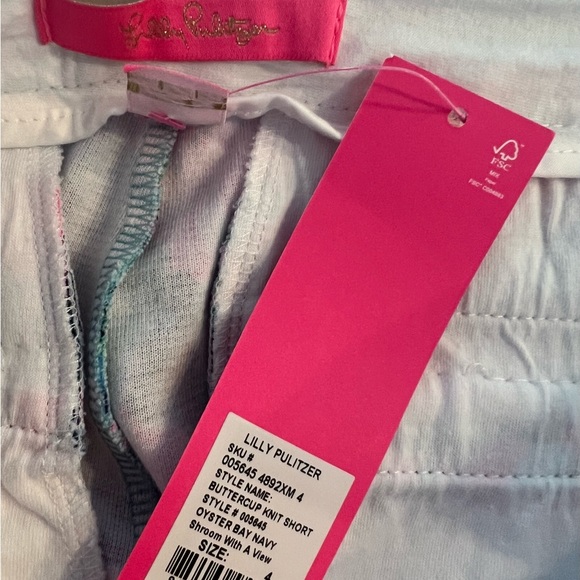 New Lilly Pulitzer NWT Buttercup 5” Knit Shorts Shroom With A View $74 Size 4 - Picture 8 of 13